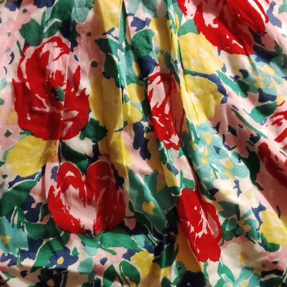 Talbots Floral Sleeveless Top - Red, Blue, Yellow - Picture 2 of 4